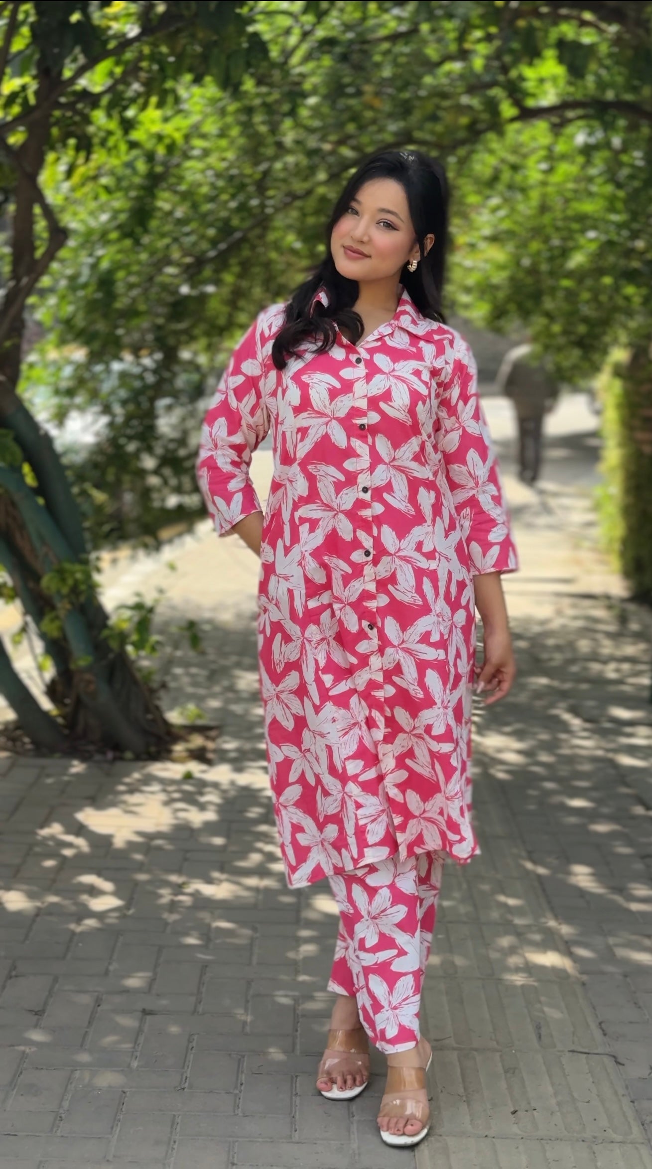 Pink kurthi Set