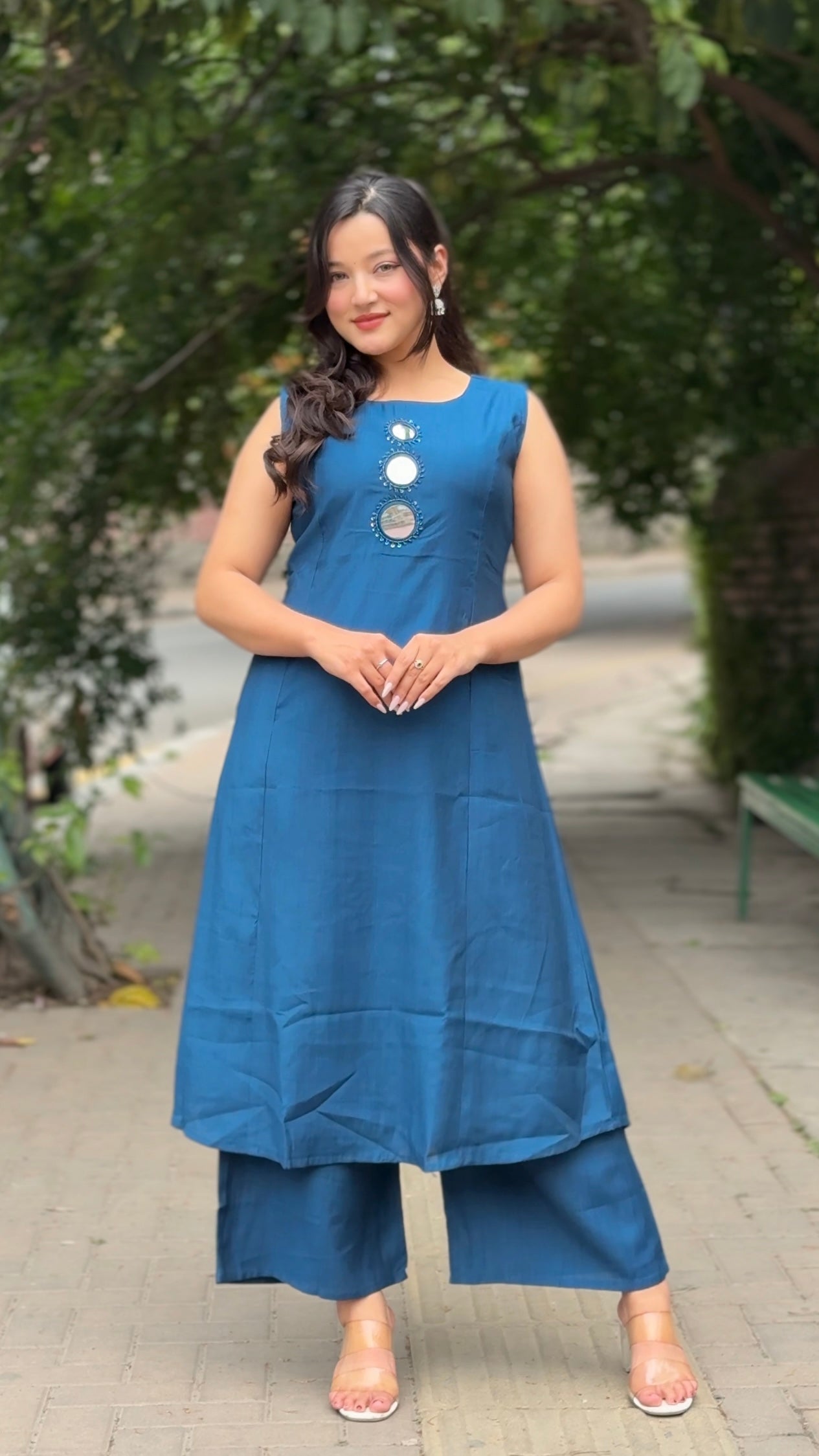 Aline Kuthi with Plazo pant