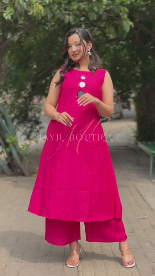 Aline Kurthi Wih Plazo Pant