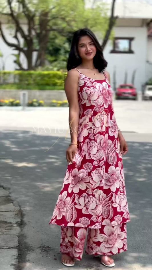 Straps kurthi with Plazo