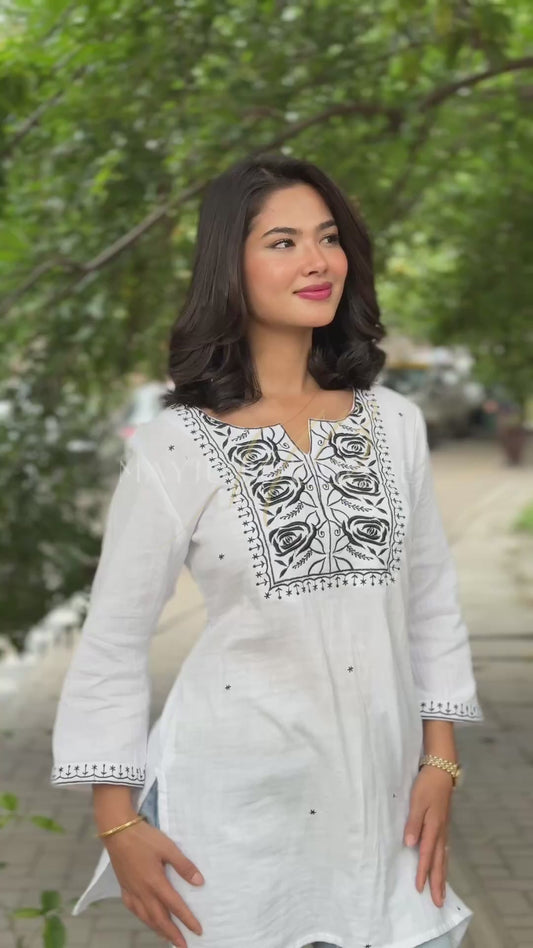 Malmal Short Kurthi