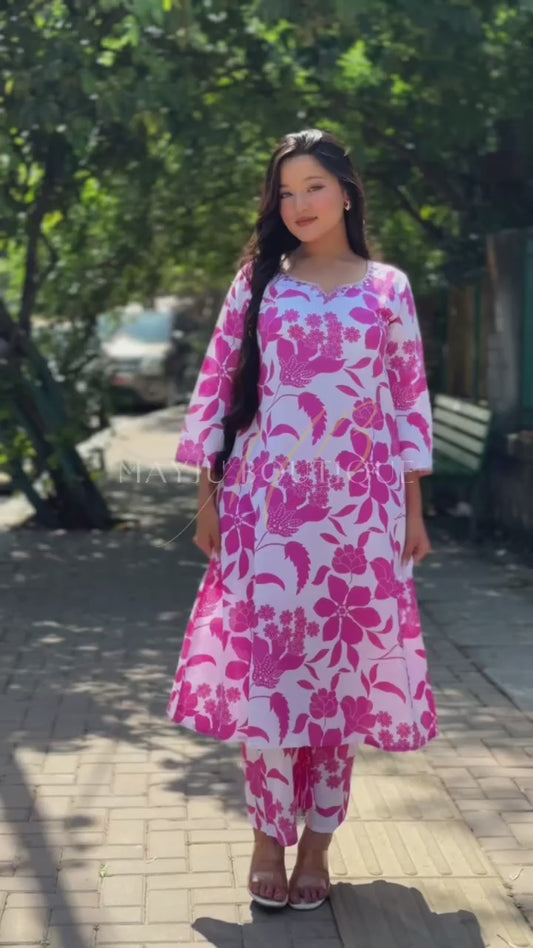 A-line Kurthi with Pant